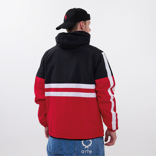Windjack Zwart/Rood