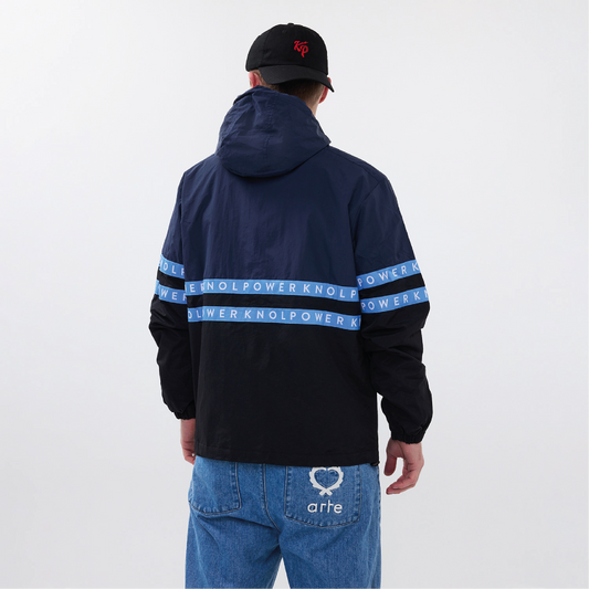 Windjack Zwart/Blauw