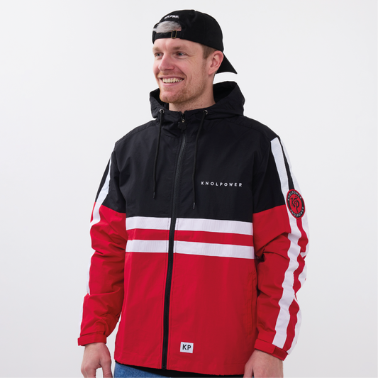 Windjack Zwart/Rood