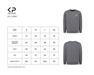 KP Active Unisex Sweatshirt Stone Grey