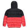 Retro Puffer Jas - Zwart / Rood