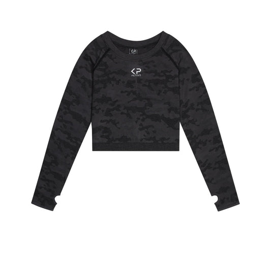 KP Active Longsleeve Zwart Camouflage (Dames)