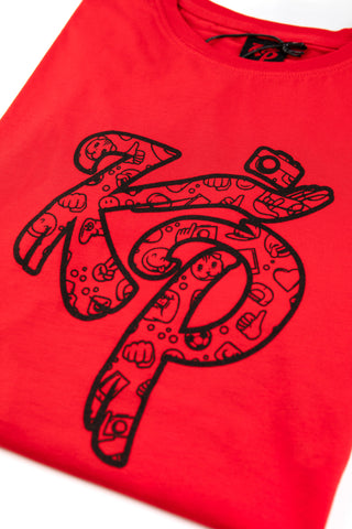 T-shirt KP Logo Allover Rood